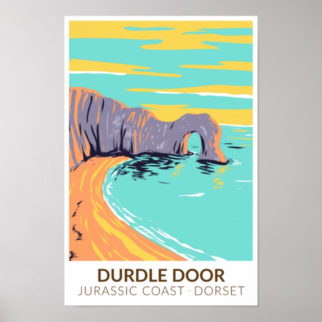 Durdle Door On Jurassic Coast In Dorset England Poster (Front)