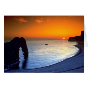 Durdle Door, sunset, Dorset, England