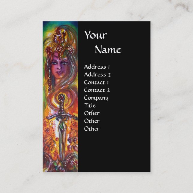 DURENDAL , ROMANTIC SWORD AND THE ANGEL MONOGRAM BUSINESS CARD (Front)