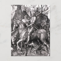 Durer Knight Death and the Devil Postcard