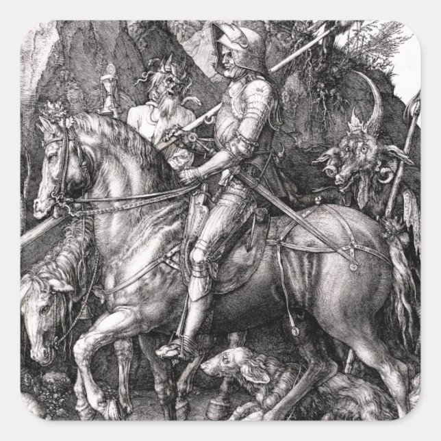 Durer Knight Death and the Devil Stickers (Front)