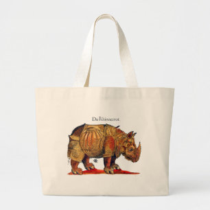 Durer Rhinoceros Colour Renaissance on Tote Bag