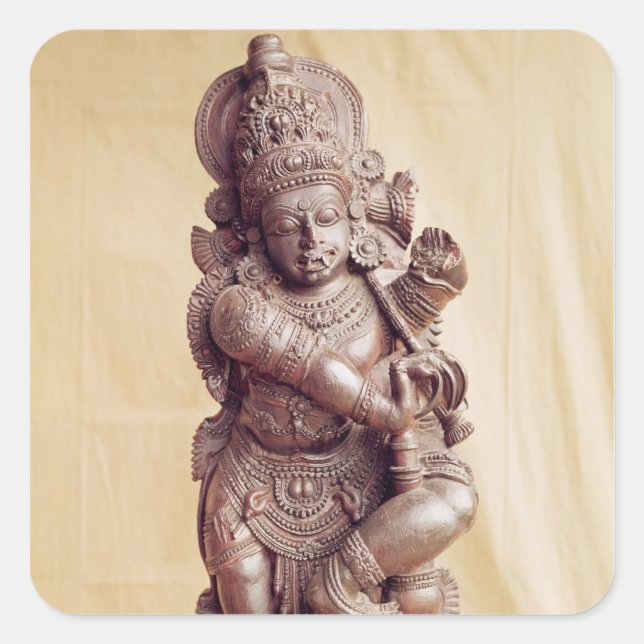 Durga, from Southern India Square Sticker (Front)