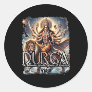 Durga Goddess War Hindu Mythology Devi Shakti  Classic Round Sticker