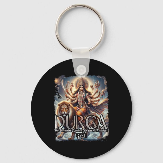 Durga Goddess War Hindu Mythology Devi Shakti  Key Ring (Front)