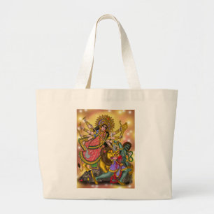 Durga Killing Mahishasura Tote Bag