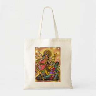 Durga Killing Mahishasura Tote Bag