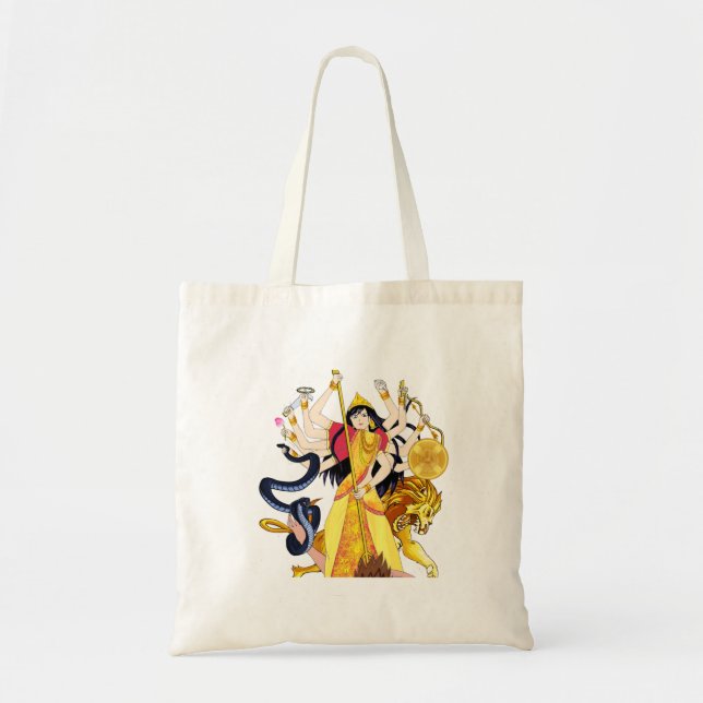 Durga Maa The Goddes Tote Bag (Front)