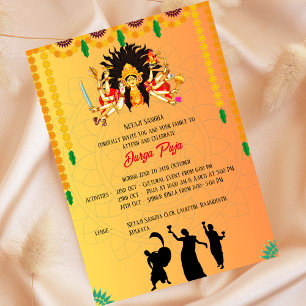 Durga Puja Navratri Bengali Invitation