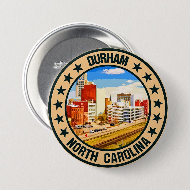 Durham                                             7.5 cm round badge (Front & Back)