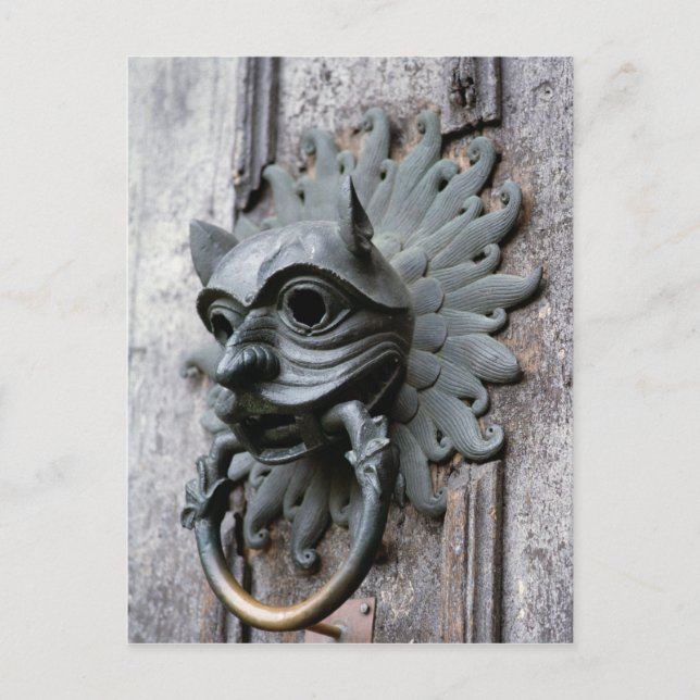 Durham Cathedral Sanctuary Knocker Postcard (Front)