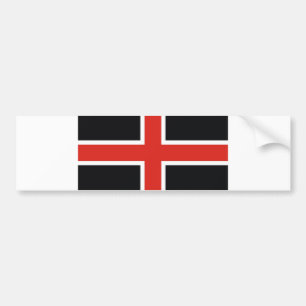 durham city flag united kingdom town bumper sticker