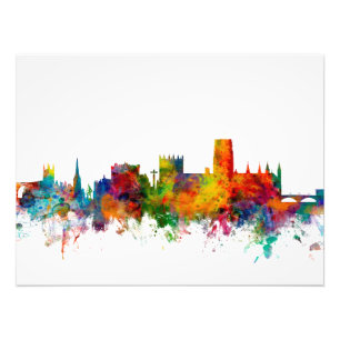 Durham England Skyline Cityscape Photo Print
