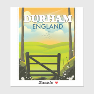 Durham England Travel poster