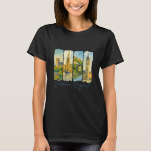 Durham England Travelling Trip Brushstroke Souveni T-Shirt