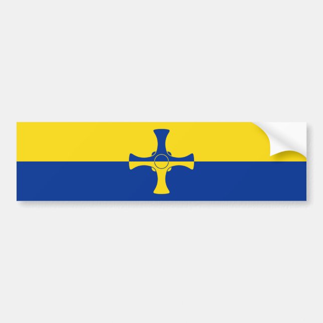 Durham Flag (County of England, UK) Bumper Sticker (Front)