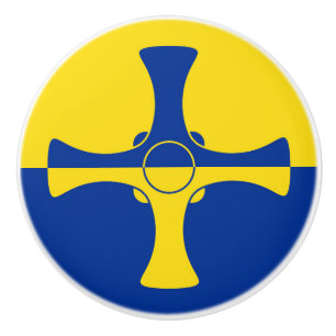 Durham Flag (County of England, UK) Ceramic Knob