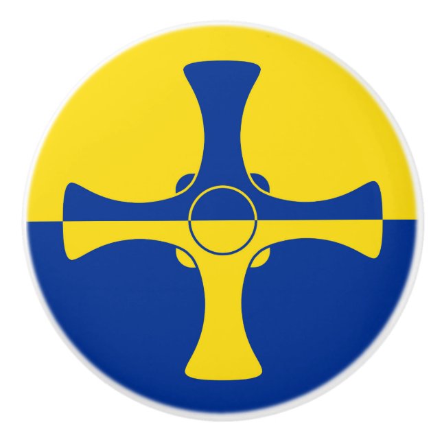 Durham Flag (County of England, UK) Ceramic Knob (Front)