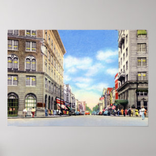 Durham North Carolina Main Street Poster