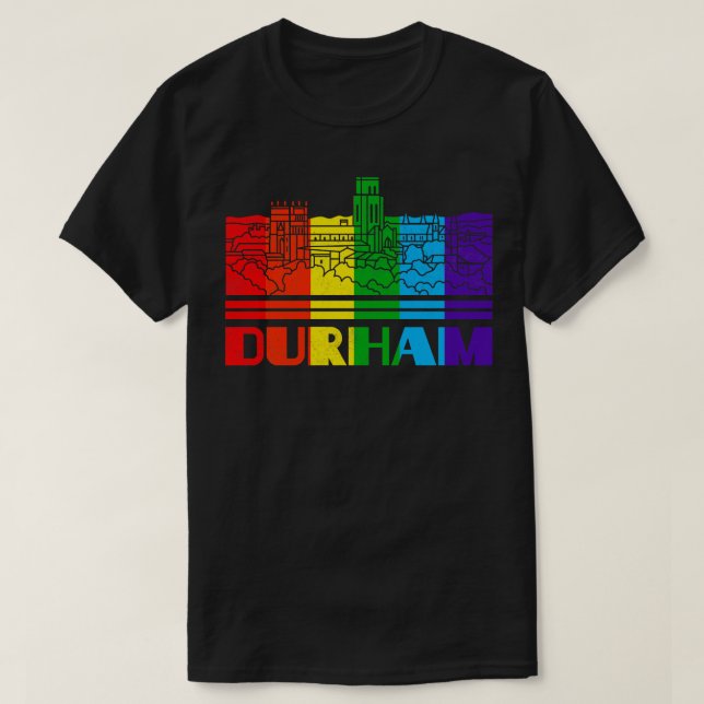 Durham Pride  Durham LGBT Gift LGBTQ Supporter Tee (Design Front)