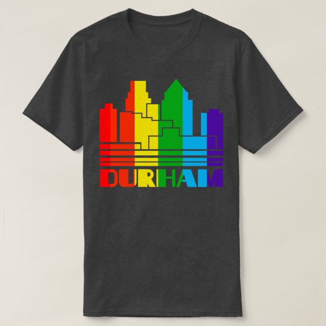 Durham Pride  Durham LGBT Gift LGBTQ Supporter Tee (Design Front)