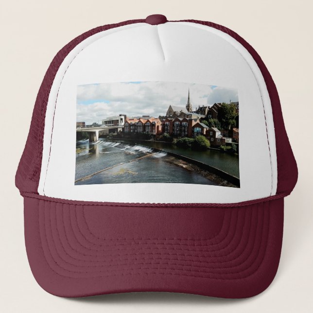 Durham river , white bridge trucker hat (Front)