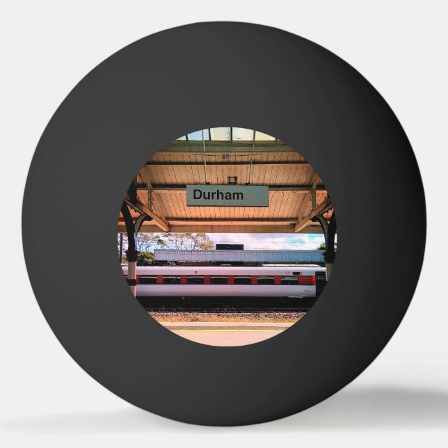 Durham train station ping pong ball (Front)
