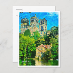 Durham United Kingdom Beautiful Oil Paint Postcard