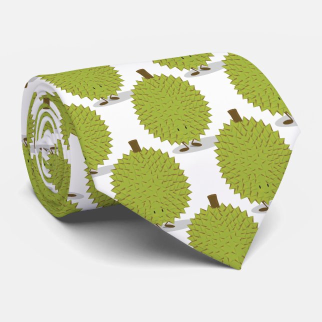 Durian fruit characters tie (Rolled)