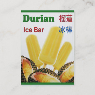 Durian Ice Bar Tropical Fruit Popsicle Business Card