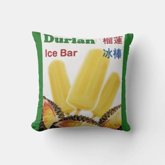 Durian Ice Bar Tropical Fruit Popsicle Cushion (Front)