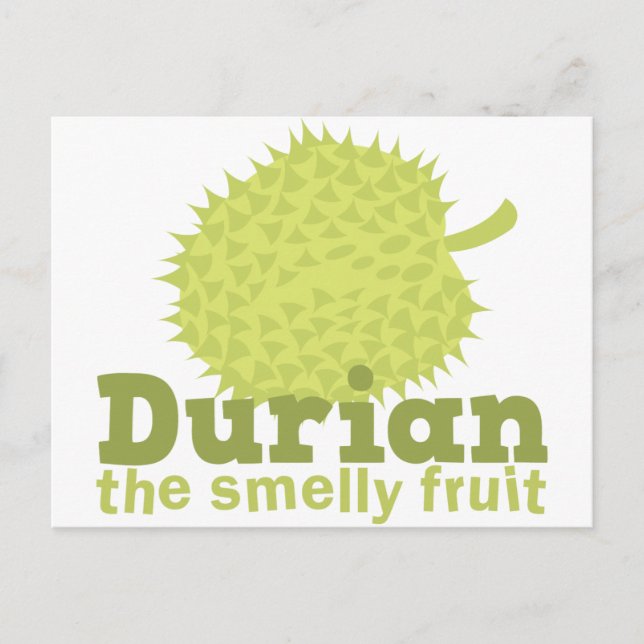 Durian the smelly fruit postcard (Front)
