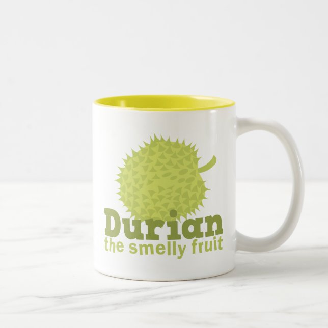 Durian the smelly fruit Two-Tone coffee mug (Right)