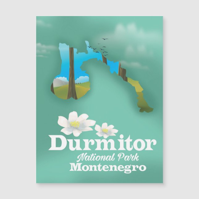 Durmitor national park, Montenegro map (Front)