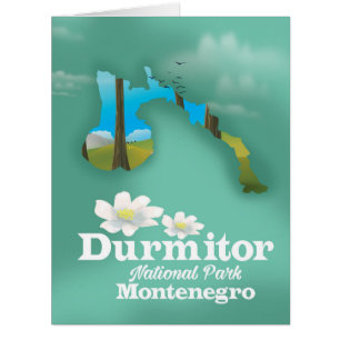 Durmitor national park, Montenegro map