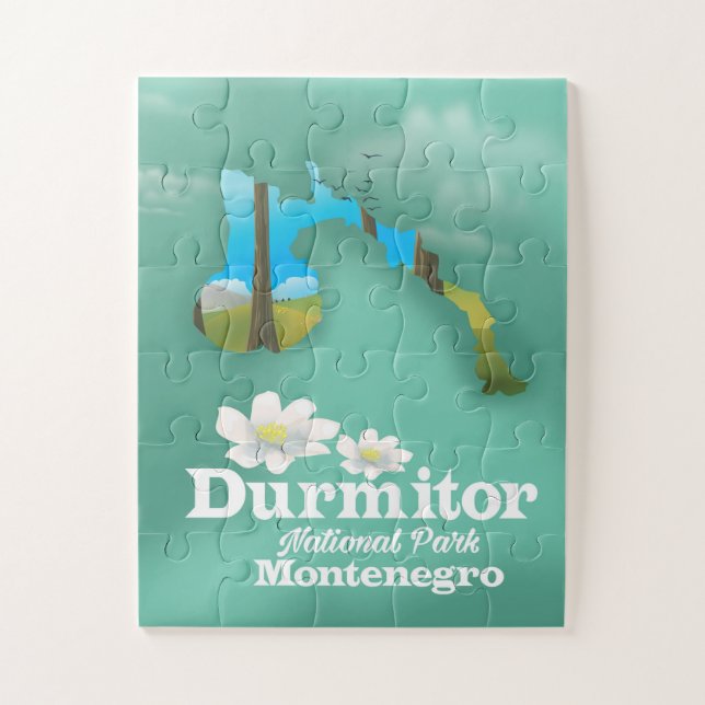 Durmitor national park, Montenegro map Jigsaw Puzzle (Vertical)