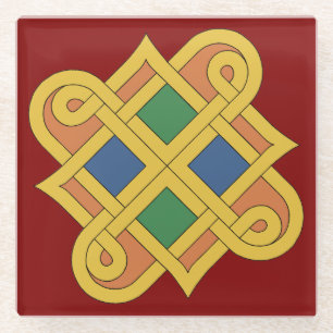 Durrow Knotwork 2016 Glass Coaster