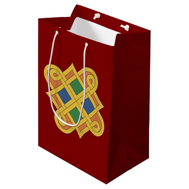 Durrow Knotwork 2016 Medium Gift Bag (Front Angled)