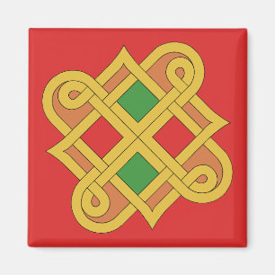 Durrow Knotwork 2016 Red and Green Magnet