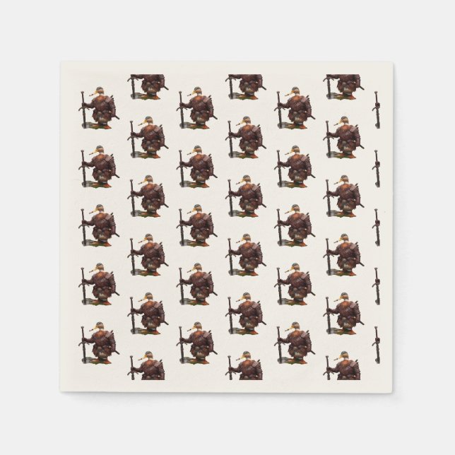 Durulz with Sword  Napkin (Front)