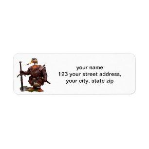 Durulz with Sword Return Address Label