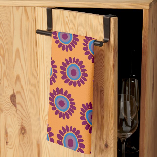 Dushi Sunflower Pattern 3 Tea Towel (Thirds Fold)