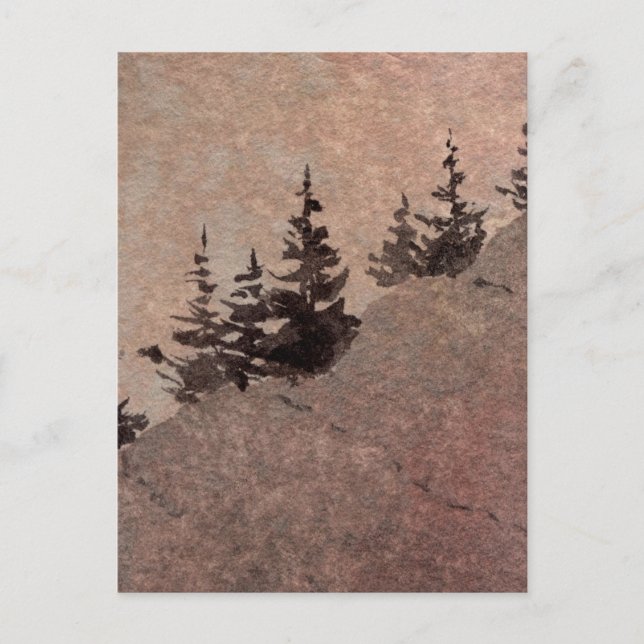 "Dusk #2" Country Roads Postcard (Front)