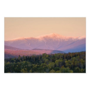 Dusk and Mount Washington in new Hampshire's Photo Print