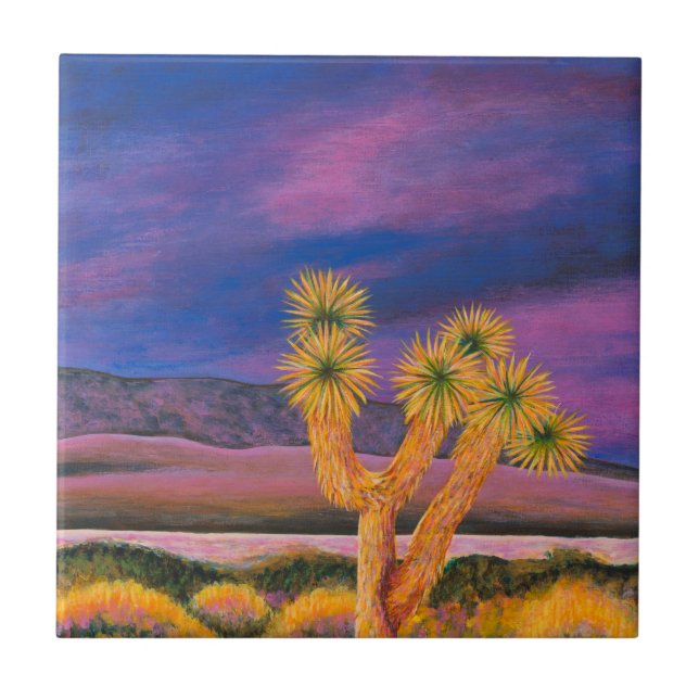 Dusk at Joshua Tree Ceramic Tile (Front)