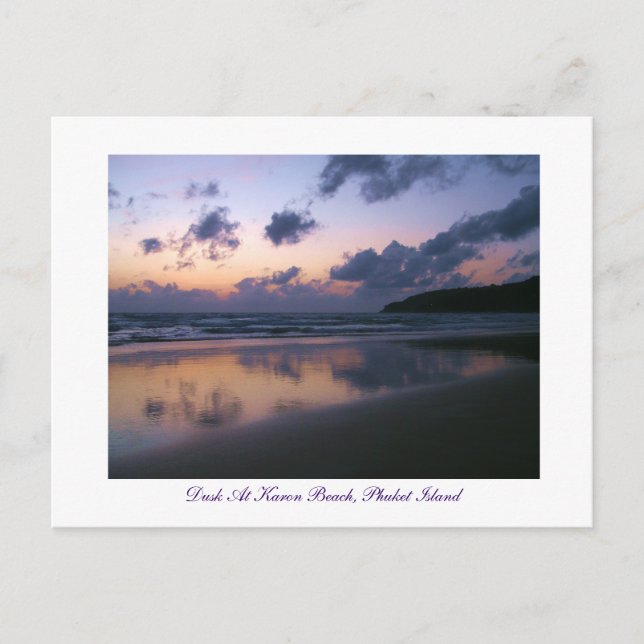 Dusk At Karon Beach Postcard (Front)
