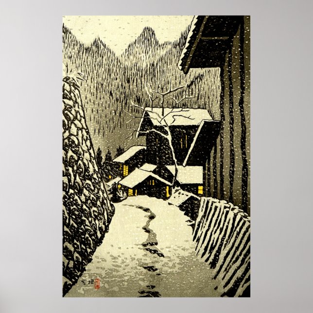 Dusk at Minakami Kasamatsu Shiro 1958 Poster (Front)