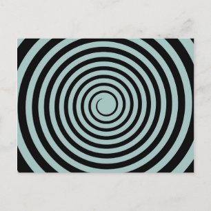 Dusk Blue & Black Spiral Customised Template Postcard
