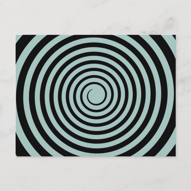 Dusk Blue & Black Spiral Customised Template Postcard (Front)