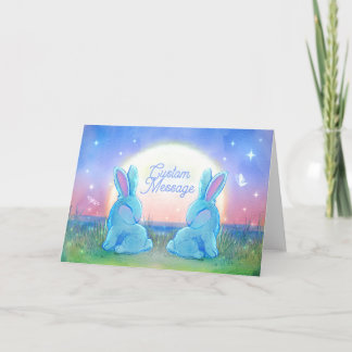 Dusk Bunnies Customizable Card